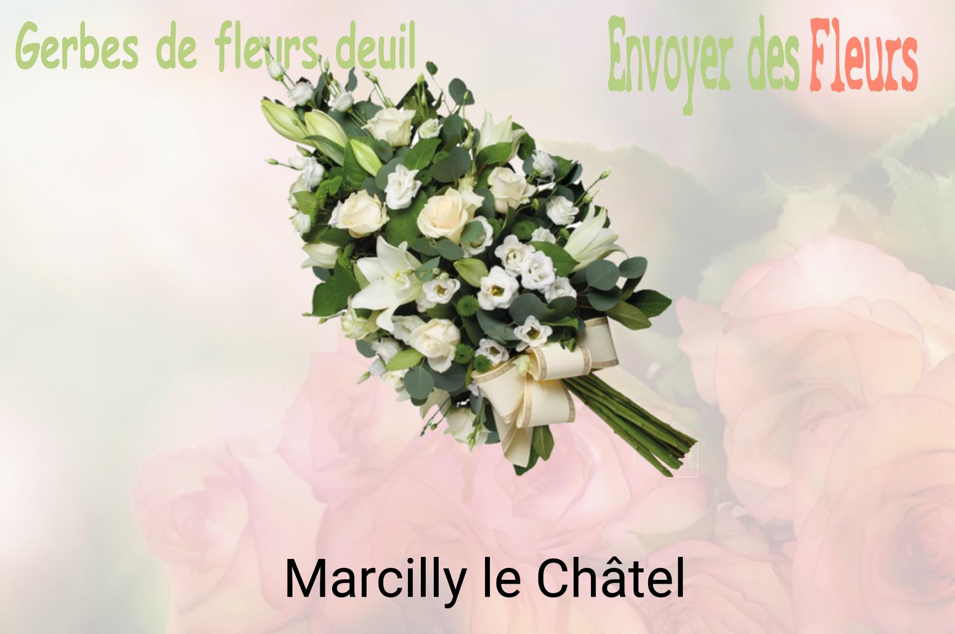 Gerbe de fleurs de deuil livrée à Marcilly-le-Châtel